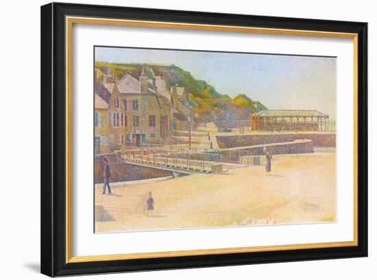 The Port and the Quay at Bessin-Georges Seurat-Framed Art Print