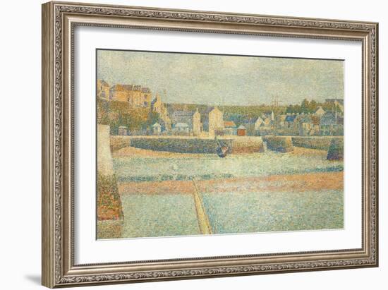 The Port and the Quay at Bessin-Georges Seurat-Framed Art Print