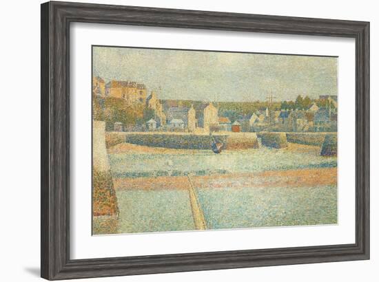 The Port and the Quay at Bessin-Georges Seurat-Framed Art Print