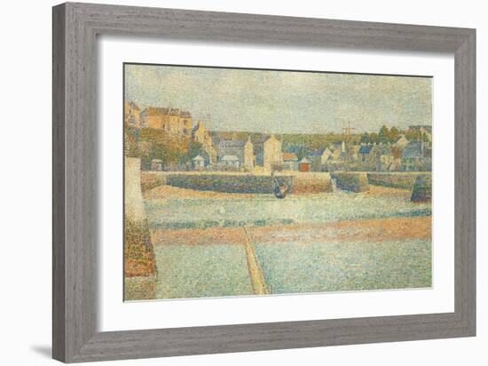 The Port and the Quay at Bessin-Georges Seurat-Framed Art Print