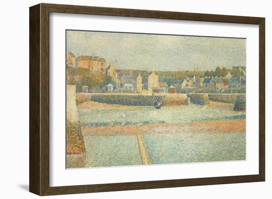 The Port and the Quay at Bessin-Georges Seurat-Framed Art Print