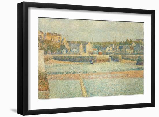 The Port and the Quay at Bessin-Georges Seurat-Framed Art Print