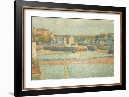 The Port and the Quay at Bessin-Georges Seurat-Framed Art Print