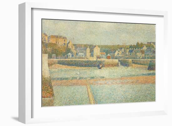 The Port and the Quay at Bessin-Georges Seurat-Framed Art Print