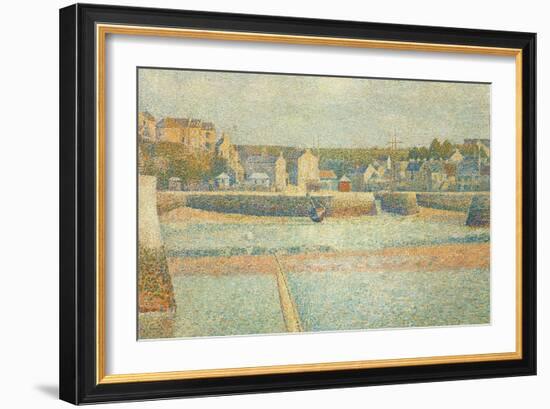 The Port and the Quay at Bessin-Georges Seurat-Framed Art Print