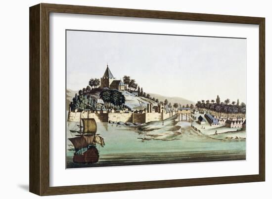 The Port and Town of Malacca, Malaysia, Illustration from "Le Costume Ancien Et Moderne"-Gaetano Zancon-Framed Giclee Print