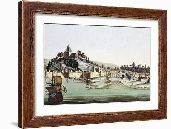 The Port and Town of Malacca, Malaysia, Illustration from "Le Costume Ancien Et Moderne"-Gaetano Zancon-Framed Giclee Print