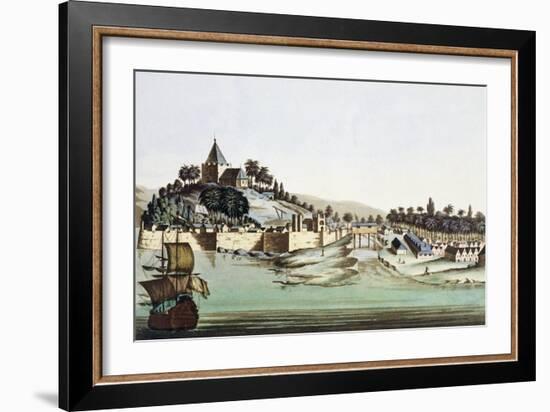 The Port and Town of Malacca, Malaysia, Illustration from "Le Costume Ancien Et Moderne"-Gaetano Zancon-Framed Giclee Print