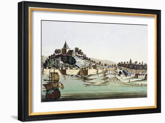 The Port and Town of Malacca, Malaysia, Illustration from "Le Costume Ancien Et Moderne"-Gaetano Zancon-Framed Giclee Print