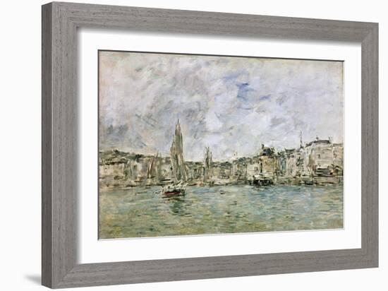 The Port at Honfleur, 1896-Eugène Boudin-Framed Giclee Print