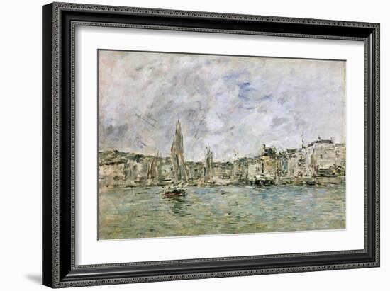 The Port at Honfleur, 1896-Eugène Boudin-Framed Giclee Print