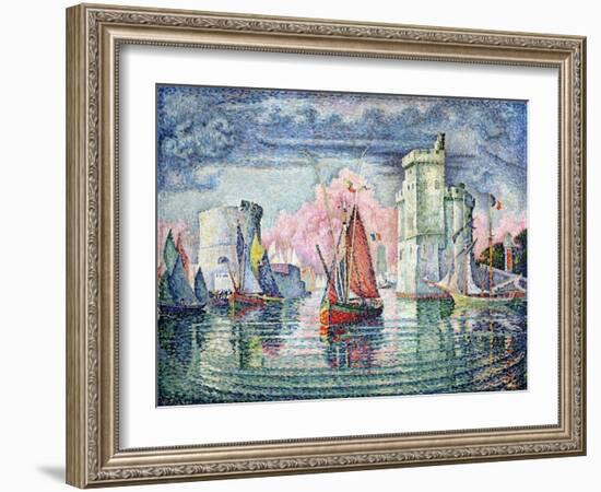 The Port at La Rochelle, 1921-Paul Signac-Framed Giclee Print