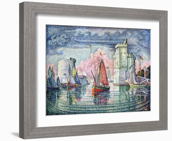 The Port at La Rochelle, 1921-Paul Signac-Framed Giclee Print