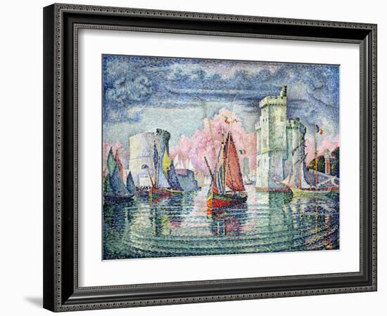 The Port at La Rochelle, 1921-Paul Signac-Framed Giclee Print