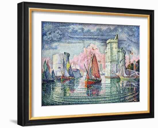 The Port at La Rochelle, 1921-Paul Signac-Framed Giclee Print