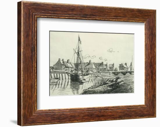 The Port at Touques-Claude Monet-Framed Premium Giclee Print