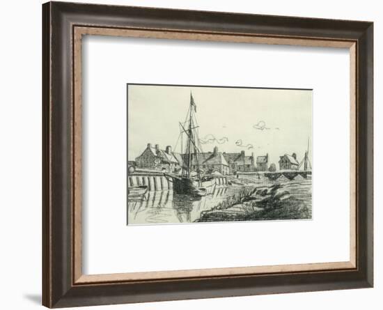 The Port at Touques-Claude Monet-Framed Premium Giclee Print