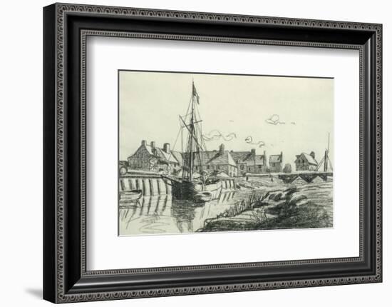 The Port at Touques-Claude Monet-Framed Premium Giclee Print