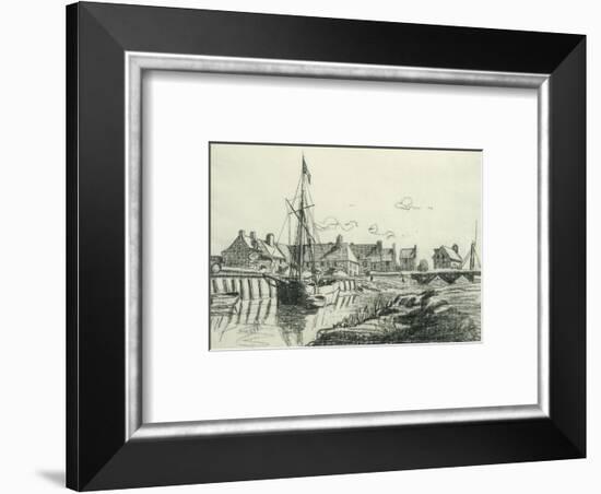 The Port at Touques-Claude Monet-Framed Premium Giclee Print