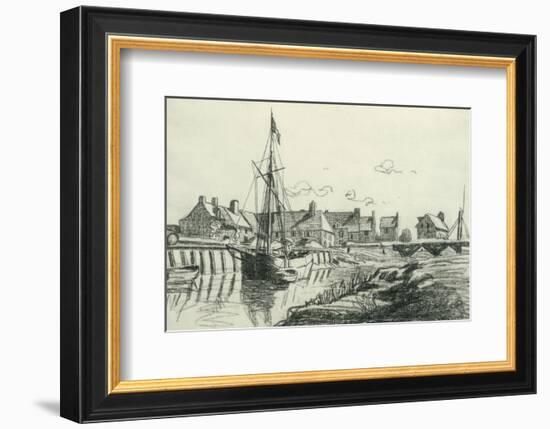 The Port at Touques-Claude Monet-Framed Premium Giclee Print