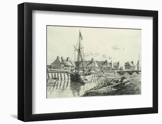 The Port at Touques-Claude Monet-Framed Premium Giclee Print