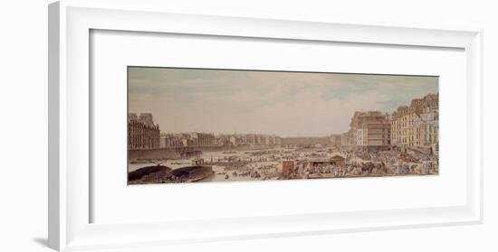 The Port au Ble and the Pont Notre-Dame, 1782-Louis-Nicolas de Lespinasse-Framed Giclee Print