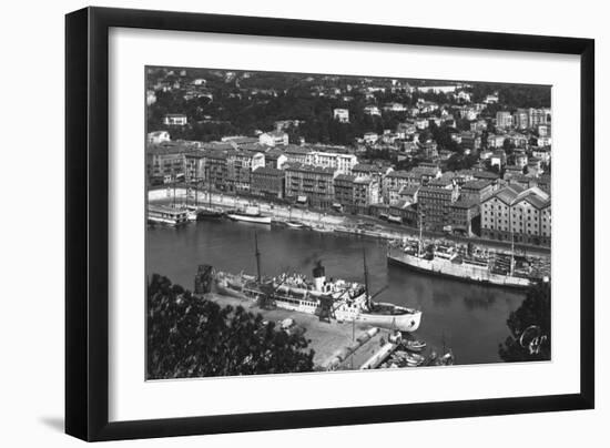 The Port from Mont Boron, Nice, France, Early 20th Century-null-Framed Giclee Print