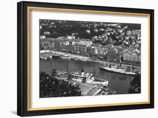 The Port from Mont Boron, Nice, France, Early 20th Century-null-Framed Giclee Print