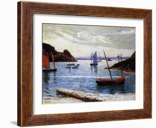 The Port, Island of Brehat, Brittany, 1892-Maxime Emile Louis Maufra-Framed Giclee Print