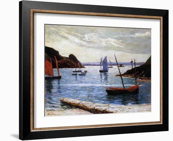 The Port, Island of Brehat, Brittany, 1892-Maxime Emile Louis Maufra-Framed Giclee Print