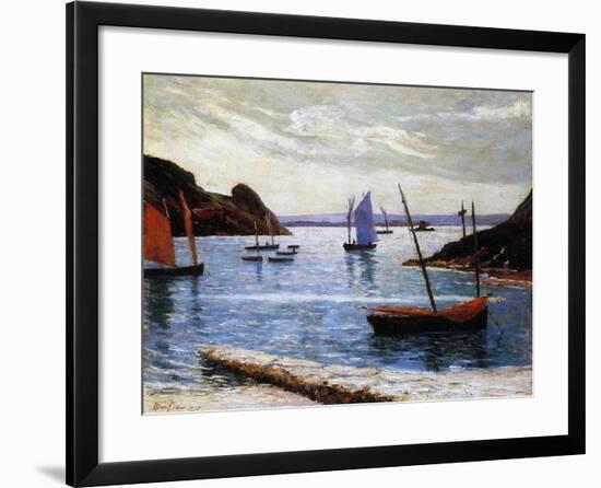 The Port, Island of Brehat, Brittany, 1892-Maxime Emile Louis Maufra-Framed Giclee Print