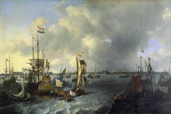 The Port of Amsterdam, View of the Ij, 1666 Giclee Print 