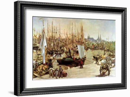 The Port of Bordeaux, 1871-Edouard Manet-Framed Giclee Print