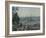 The Port of Boston in the United States of America, Painted Wallpaper, Made by Zuber at Mulhouse-null-Framed Giclee Print