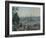 The Port of Boston in the United States of America, Painted Wallpaper, Made by Zuber at Mulhouse-null-Framed Giclee Print