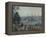 The Port of Boston in the United States of America, Painted Wallpaper, Made by Zuber at Mulhouse-null-Framed Premier Image Canvas