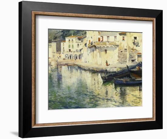 The Port of Cadaques-Eliseu Meifren i Roig-Framed Giclee Print