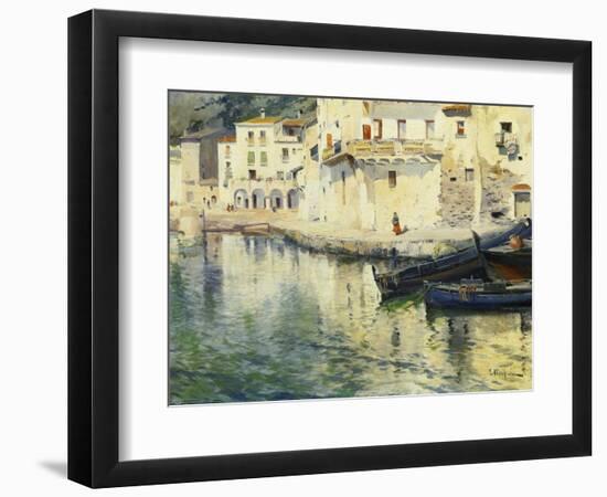 The Port of Cadaques-Eliseu Meifren i Roig-Framed Giclee Print