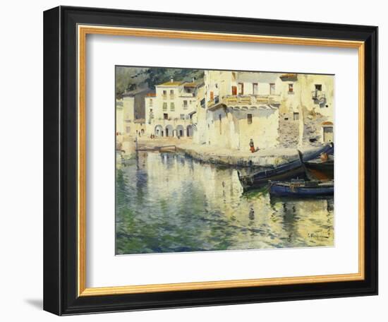 The Port of Cadaques-Eliseu Meifren i Roig-Framed Giclee Print