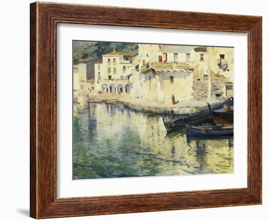 The Port of Cadaques-Eliseu Meifren i Roig-Framed Giclee Print