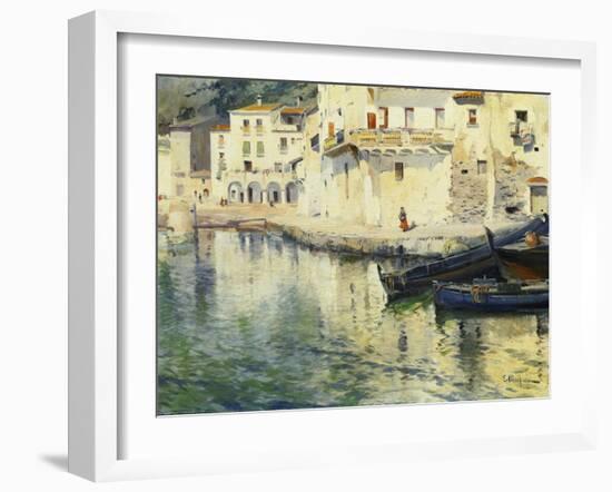 The Port of Cadaques-Eliseu Meifren i Roig-Framed Giclee Print