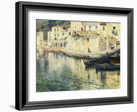 The Port of Cadaques-Eliseu Meifren i Roig-Framed Giclee Print