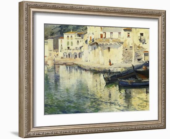 The Port of Cadaques-Meifren y Roig Eliseo-Framed Giclee Print