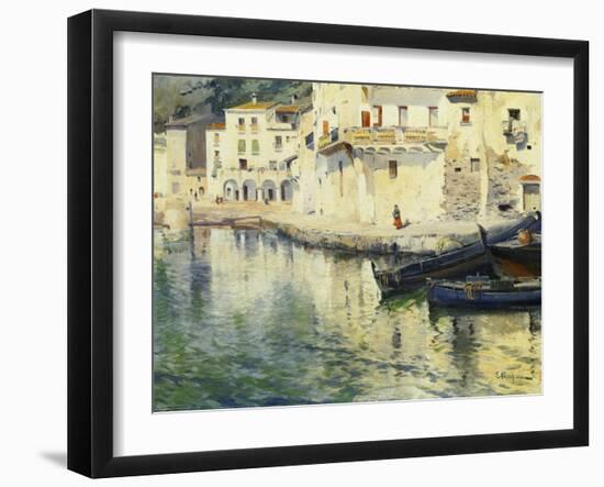 The Port of Cadaques-Meifren y Roig Eliseo-Framed Giclee Print