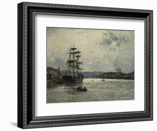 The Port of Caen-Stanislas Lepine-Framed Giclee Print