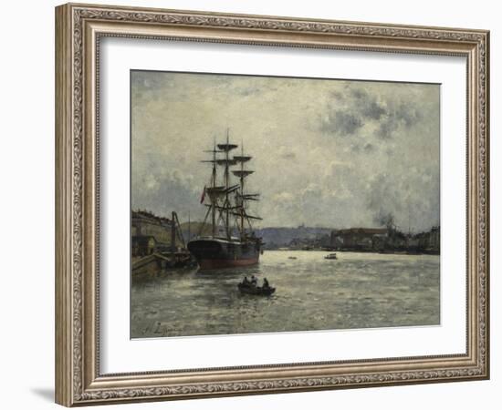 The Port of Caen-Stanislas Lepine-Framed Giclee Print