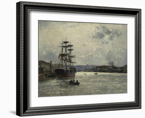 The Port of Caen-Stanislas Lepine-Framed Giclee Print