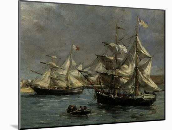 The Port of Camaret, c.1872-Eugène Boudin-Mounted Giclee Print