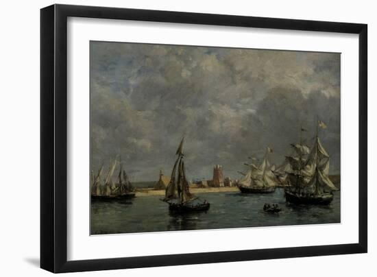 The Port of Camaret, c.1872-Eugène Boudin-Framed Giclee Print