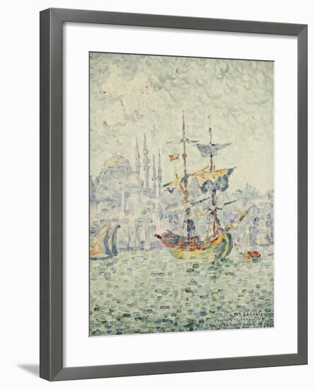 The Port of Constantinople; Le Port de Constantinople, 1907-Paul Signac-Framed Giclee Print